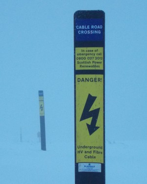 Cable Route Information Marker Post for Fibre Optic Underground Danger available at Blakedale in blue