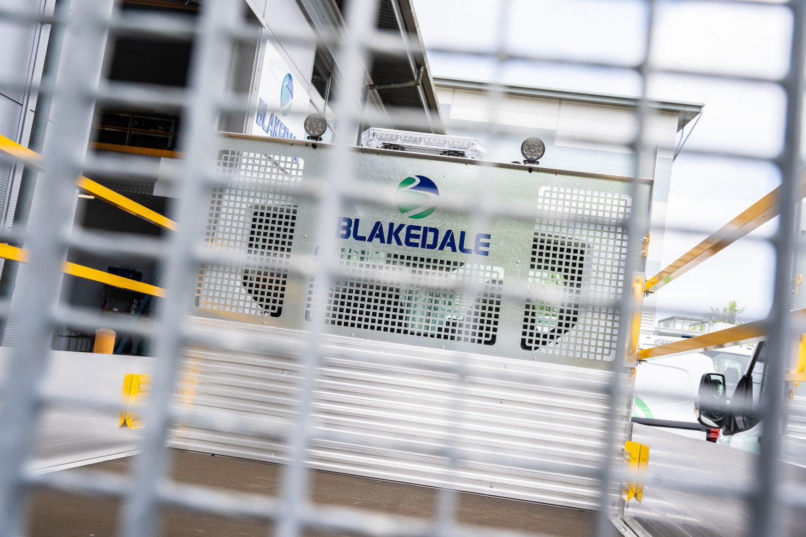 Traffic management vehicle with Blakedale branded cab cage