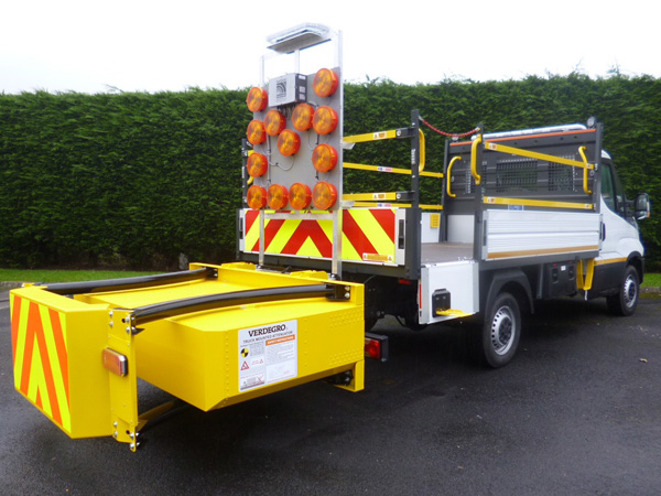 3 5T Ltma Crash Cushion 2 3.5t traffic management vehicle with fitted mini crash cushion down
