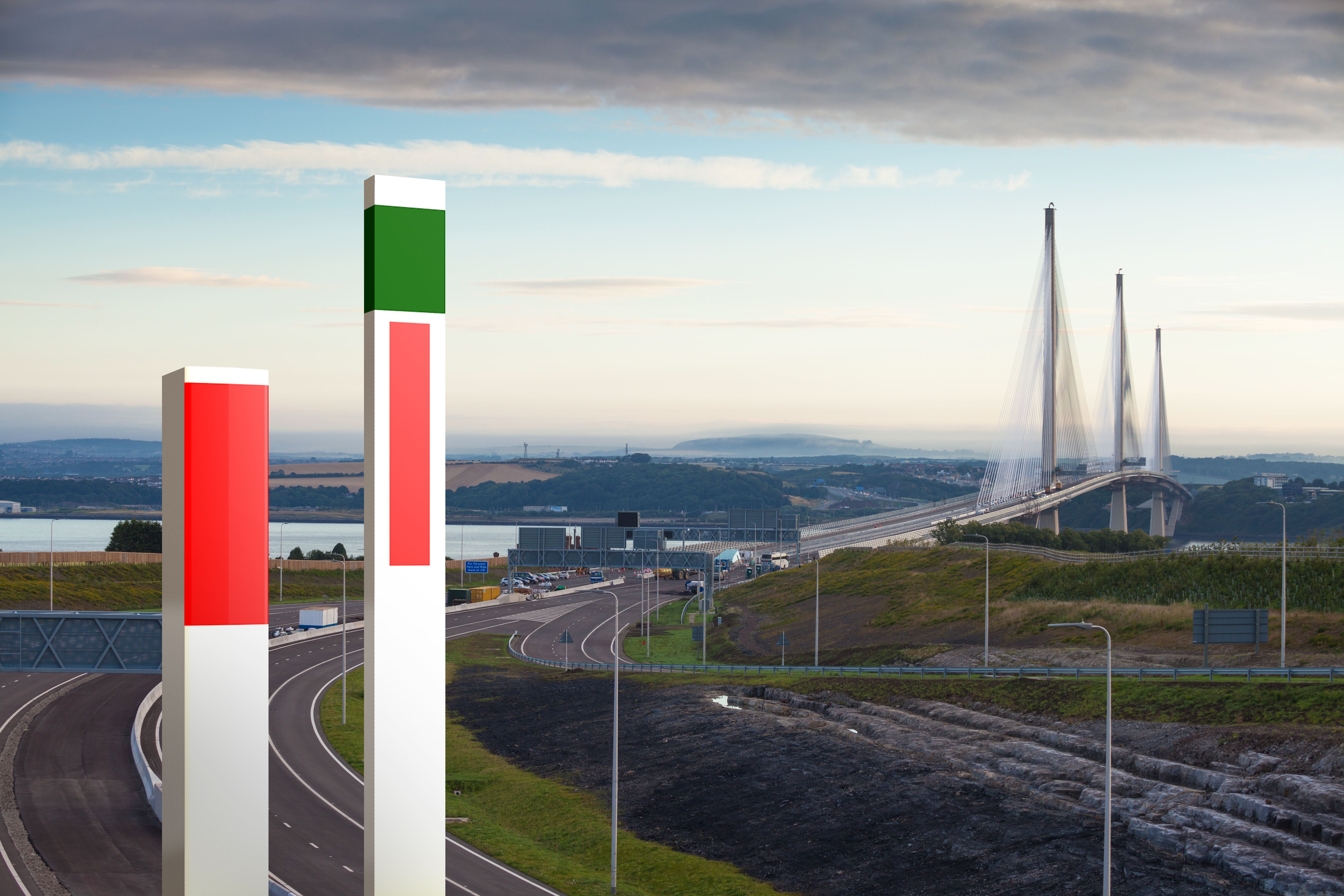 Courtesy Of Transport Scotland Road Marker Posts Supplied By Blakedale Have Been Installed At Scotland's New Queensferry Crossing