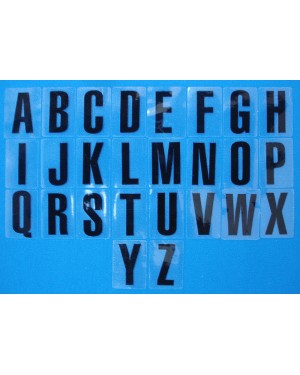 Letters Black A Z 300X375 Numbers 0-9 adhesive sticker black