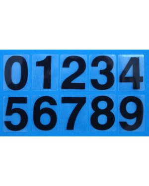 Numbers 0-9 adhesive sticker black